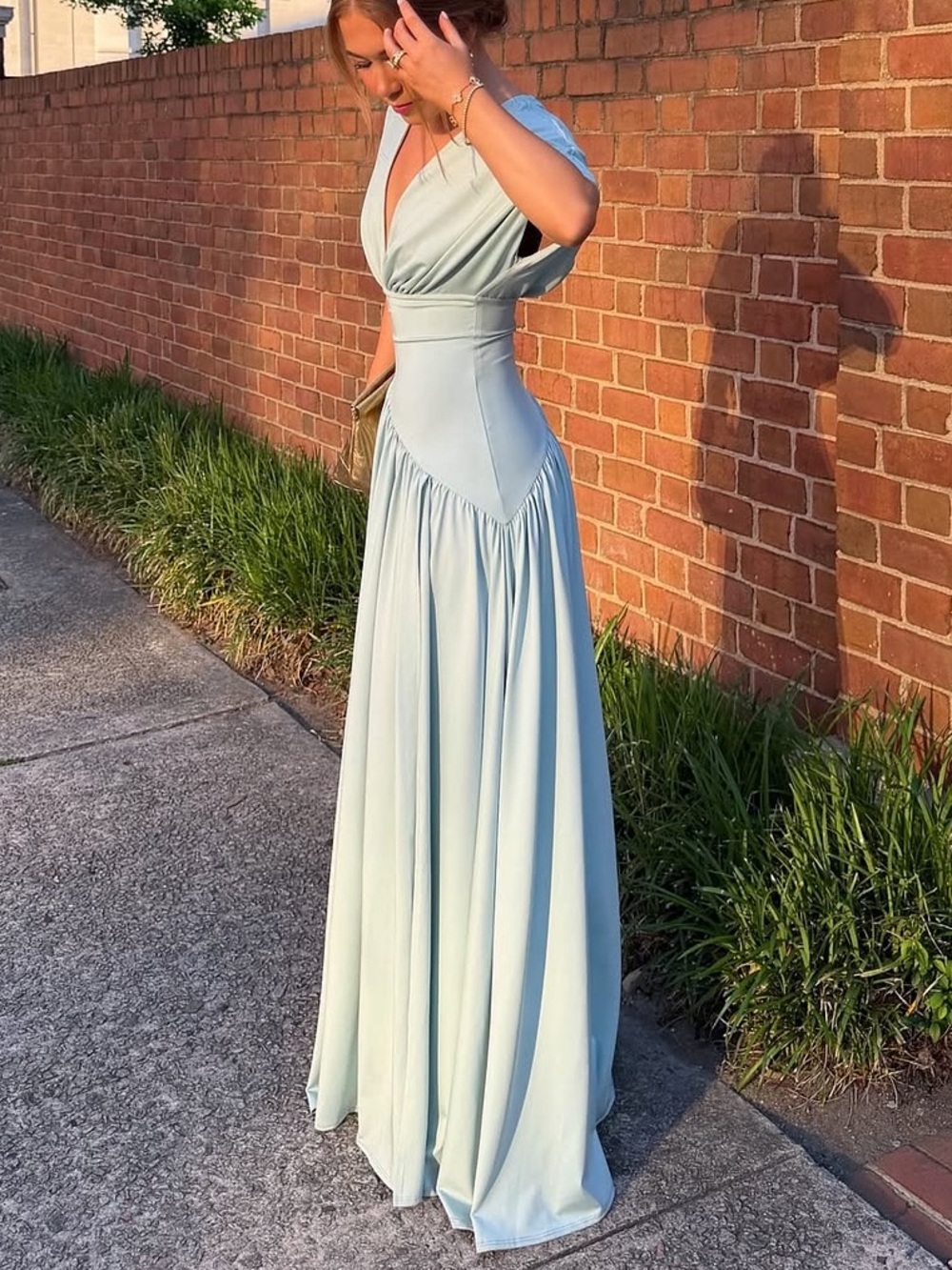 Delfi Collective Sade Maxi Dress in Light Green
